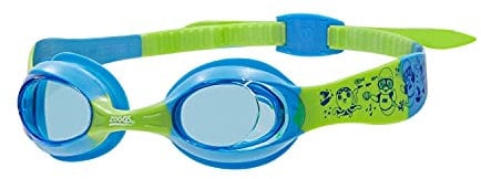 Zoggs Little Twist Kids Swimming Goggles (0-6 Years, Blue Lens, Blue/Green) UV Protection, Children's Kids Goggles with Anti-Fog, Toddler, Junior Boys & Girls Swim Goggle with Easy Adjust Strap