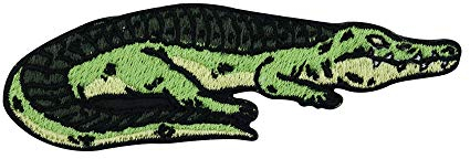 Finally Home Krokodil Patch zum Aufbügeln | Crocodile Patches, Dschungel Tier Bügelflicken, Tiere Flicken, Aufnäher für Kinder und Erwachsene