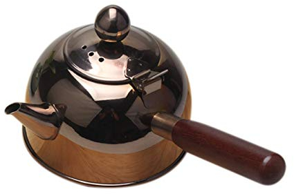 Fransande 500 Ml Bollitore Ad Acqua Singola Induzione Turk Piccolo caffè Latte Teiera Bollitore per Acqua All'Aperto nel Acciaio Inossidabile 304 Bicchieri da Gas Gas Bronzo