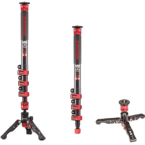 IFOOTAGE Cobra 2 Monopod A150 Ⅱ,Aluminum Alloy for Cameras, Video with Trekking Poles & Desktop Table Tripod, Compatible DSLR Cameras and Camcorde,Payload up to17.6lbs/8KG,Max. Height 59/150cm