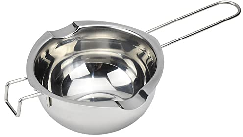 JZK Stainless Steel 400ml Melting Bowl, Melting Pot, Baking Tools for Candle, soap, Chocolate, Cheese, Sugar and Candles Making