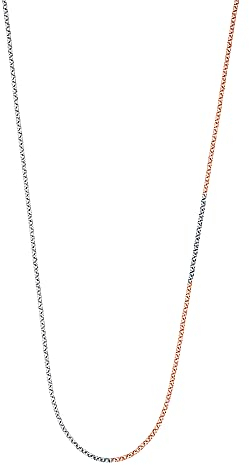 Engelsrufer Damen Erbskette Halskette aus Sterling Silber rhodiniert und rosévergoldet in roségold und silber - Karabinerverschluss - Länge: 50cm