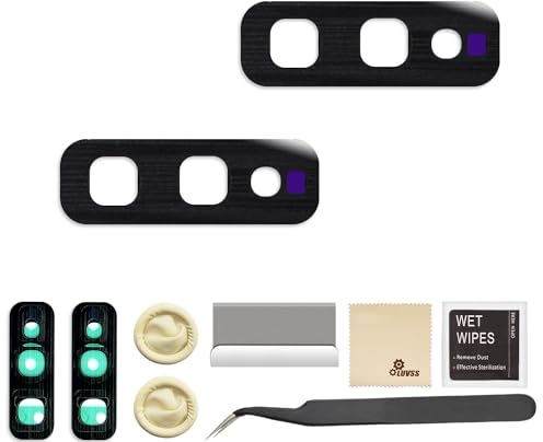 LUVSS 2 Pack Kamera Glas für Samsung Galaxy S10e Rückseite Kamera Deckel Linse Original Wasserdich Ersatz Reparatur Set SM-G970F/DS