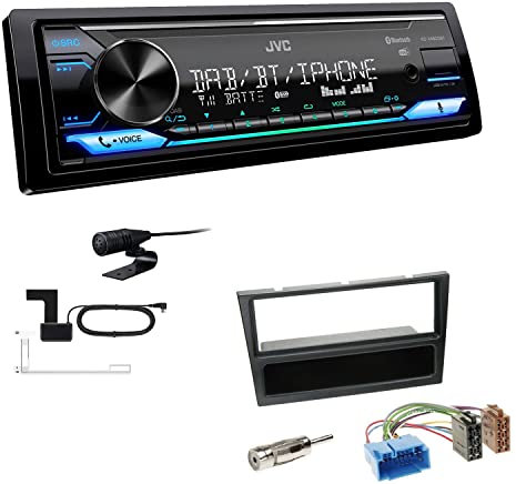 JVC KD-X482DBT 1-DIN Autoradio Media Receiver Digitalradio DAB+ Bluetooth Amazon Alexa USB Einbauset passend für Suzuki Wagon R+ 2000-2006 schwarz