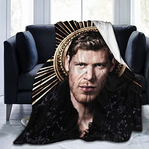 Kuschelige Plüsch-Klaus-Thow-Decke Mikaelson-Flanelldecke, Bettwäsche, warmes Fleece, weiche Decke für Sofa, Couch, Wohnzimmer, Büro, Auto, Camp, Stranddecken, 127 x 102 cm