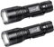 ULTRAFIRE Paquete de 2 mini linternas LED superbrillantes de 650 lúmenes, enfoque ajustable, 5 modos, linterna táctica pequeña, linterna de bolsillo impermeable IPX5 con clip, linterna de batería AAA