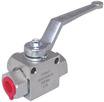 RANRAO 1 x hydraulischer 3-Wege-Hochdruck-Kugelhahn – 0,6 cm bis 2,5 cm für BSP – 500 bar MWP, G3/8