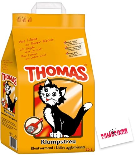 Thomas Klumpstreu Geruchsbindende Katzenstreu (20 L) + Zama4Zingo Karte
