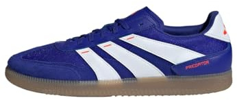 adidas Unisex Predator Freestyle Football Boots Indoor Fußballschuhe, Lucid Blue/Cloud White/Solar Red, 43 1/3 EU