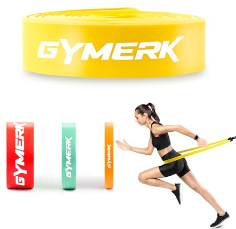 GYMERK Resistance Bands, Naturlatex Widerstandsbänder Krafttraining, Fitnessbänder für Klimmzüge Training, Kraftraining, Yoga, Pilates, Physiotherapie für Männer und Frauen