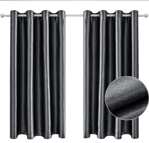 Ystyle Tende Per Interni 2 Pezzi, Camera Da Letto, Oscuranti, Termica Isolante Freddo E Caldo, Fonoassorbenti, 117x137 cm, Grigio Scuro