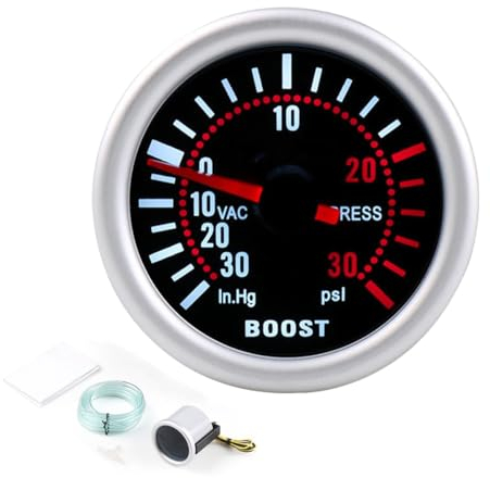 CGEAMDY Tachymètre pour Indicateur Diesel, Jauge à Turbocompresseur, Voiture Turbo Pression Compteur, Numérique Turbo Suralimentation PSI Jauge, Haute Précision, Universel pour Véhicule Camion