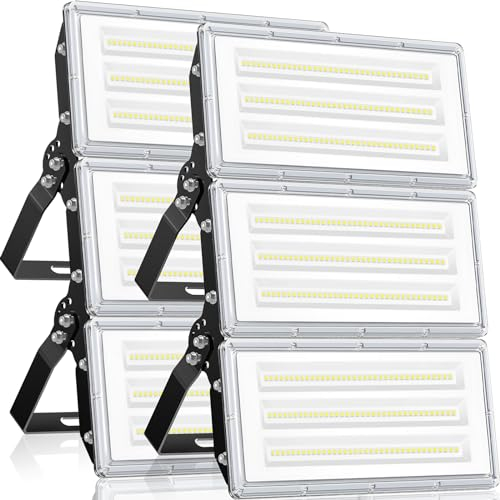 YIQIBRO Projecteur LED Extérieur 300W 2 Pièce, 3 en 1 30000LM 6500K Spot LED Extérieur mit Transformateur, IP67 Étanche Éclairage de Sécurité pour Jardin, Terrasse, Garage, Usine, Sites Sportifs