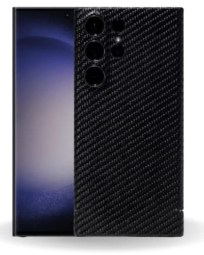 REUTERSON Carbon Cover Samsung S24 Ultra | Magnetisch, Induktivladen | Echtes Carbon | Made in Germany | Edles Design | Originale Haptik | Hochwertige Handyhülle