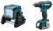 Makita DEADML811 Akku-Lampe DML811 & DDF482RFJ Akku-Bohrschrauber 18V / 3,0 Ah, 2 Akkus + Ladegerät im MAKPAC Schwarz, Blau