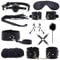 BDSM set mit 10 Stück,SM Bett Sets,Bondage-Set Federpeitsche und Augenmaske, Fesseln Handschellen Fußfesseln Gefieder Nippelklemmen Fetisch Sexspielzeug Fessel-Set zur Befestigung am Bett für Paare1