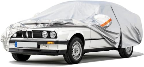 DBCFL Vollgarage Autoabdeckung für BMW 3 Series E30 (1982-1991), Schnee/Kratzfest/Uv-Schutz Oxford Autoplanen Garagen, Hagelschutzplane