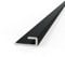 AUPROTEC Aluminium Profil Abschlussprofil Schwarz 100cm Endprofil Alu Rückwand Verbindungsprofil für 3mm Duschrückwände Wandverkleidung Profilleisten für Küchenrückwand
