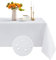 Romanstile Tischdecke Outdoor 140x240 weiß abwaschbar,wasserabweisend und schmutzabweisend Tischtuch Tablecloth Tischwäsche für Geburtstag,Party,Garten,Neujahr,Hochzeiten,Fest,Xmas,Weihnachten