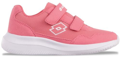 Lotto Baskets Connect VL K Unisexes pour Enfant, Rose Clair et Blanc, 26 EU