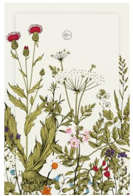 Country Vintage Wildblumen Floral 1-Gang ohne Gerät Steckdose Wandplatte Blank Lichtschalterabdeckung Schalterplatte Elektrische dekorative Frontplatte Schlafzimmer Dekorieren