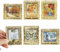 Odoria Puppenhaus Bilderrahmen Vintage Miniatur: 1/12 Maßstab Gemälde Antik Goldene - Mini Wand Bilder mit Rahmen für Wohnzimmer Van Gogh Monet 6 Stücke