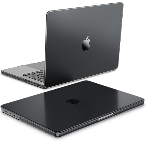 Fintie Hülle Kompatibel mit MacBook Pro 14 Zoll (2024-2021) A3112 A3401 A3185 A2992 A2918 A2779 A2442 M4 M3 M2 M1 Pro/Max, Premium Ultradünne Matt Hartschale Schutzhülle Case, Schwarz