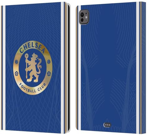 Head Case Designs sous Licence Officielle Chelsea Football Club Accueil Trousse 2023/24 Étui Portefeuille en Cuir Compatible avec Apple iPad Pro 11 M4/M5 2024/2025