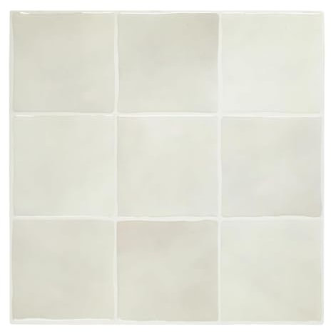 Quadrat Fliesenaufkleber Klebefliesen Küche Bad, 10 Stück BeigeWandfliesen Küchenrückwand Selbstklebende Fliesen (30,5 x 30,5 cm, 0.94㎡)