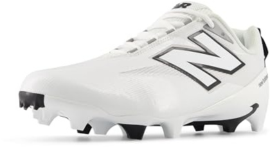 New Balance Men's BurnX5 Lacrosse Shoe, White/Black/Grey, 11.5 M