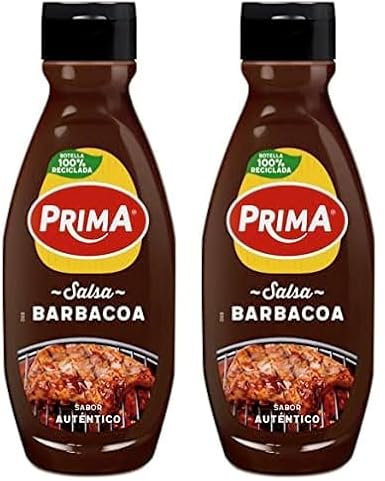 Prima Salsa Barbacoa Original con un toque ahumado. 750 g (Paquete de 2)