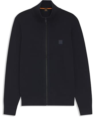 BOSS Herren Kanozip S Strickjacke aus Baumwolle und Kaschmir
