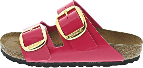 BIRKENSTOCK Arizona Big Buckle Birko-Flor Brevetto, fucsia Fusion, 36 EU Stretta