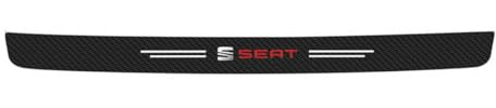 Auto Stoßstangenschutz Aufkleber für Seat Leon Ibiza Alhambra Arosa Tolendo Exeo Ateca Altea, Kohlefaser Kofferraum Einstiegsleiste Anti-Scratch Ladekantenschutz Folie Styling Zubehör