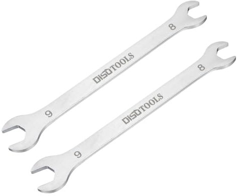 QUARKZMAN Clé Plate 2pcs Clé À Douille Fine 8mm x 9mm Métrique Sablée Revêtue En Acier Inoxydable 3cr13, Clé Double Extrémité Fine Pour Entretien Ménager Et Réparations Générales