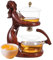 Infuseur à thé en verre – Kit de théière résistante à la chaleur, théière à thé | Bouilloire d' semi-automatique avec passoire et couvercle, ensemble de service à thé pour personne paresseuse