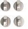 babominimer Gas Stove Knobs 4 Pack Zinc Alloy Cooker Oven Hob Control Switch 6mm Silver Replacement Parts for Kitchen Appliances Easy Installation Smooth Cover