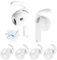 Aiivioll[4 Paar Und Aufbewahrungstasche] Ersatz-Ohrbügel für Airpods 4 Ohrhörer, Silikonhülle, rutschfest und wischfest, Apple In-Ear-Sport-Ohrbügel (weiß)