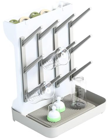 Baby Bottle Drying Rack - Space Saving Baby Bottle Holder | Baby Bottle Drain Holder | Baby Bottle Dryer Rack for Quick Drying Baby Milk Bottles and Nipples