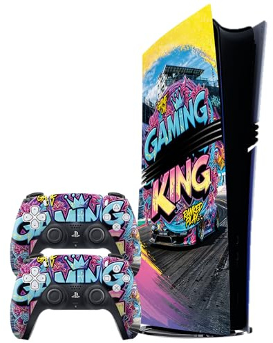 PS5 Pro Bundle Vinyl Skin - Premium 3M™ Vinyl Aufkleber für PS5 Pro Konsole & Controller, blasenfrei, einfache Anwendung, rückstandsfreies Entfernen, individuelles Gaming-Design, Digial Edition - Made