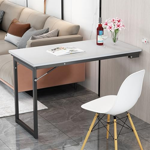 Hssnbkg Wand Wandtisch Klappbar,Klappbarer wandtisch, wandklapptisch nimmt keinen Platz EIN,klapptisch Wand für Home Office Garage Garten waschküche(100×60×75cm)