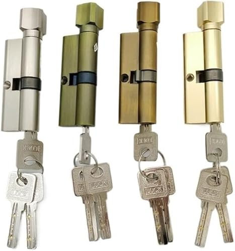 Zylinderschloss 1 Stück Türschloss 70 mm 3 Kupferschlüssel Aluminium-Schließzylinder Home Security Anti-Snap Anti-Bohrzylinder Zylinderschloss