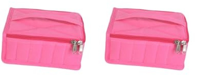 Staubdichte Organizer-Tasche für ätherische Öle, 30 Fächer, für Reisen, Salon, Massage, Rosa, 2 Stück