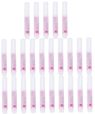 PRETYZOOM 25pcs Nail Tip Glue Bottles Fast Drying Strong Adhesive for False Nails Rhinestones Beads DIY Manicure Tool for Professional Salon and Home Use