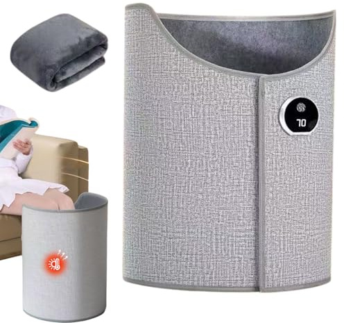 Under Desk Leg Heater, Foldable Leg Warmer, Electric Cylindrical Heating Foot Warmer, Personal Portable Space Heater, for All Ages, Friends, Family