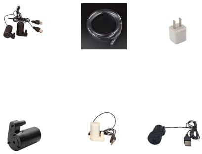 Zambuph DC 100L/H Pompe Submersible à Faible Bruit résistant pour aux dommages Pompe à Eau Lavable Fontaine d'aquarium Faible consommation d'énergie sans bavure, Ligne Noire 25 cm,