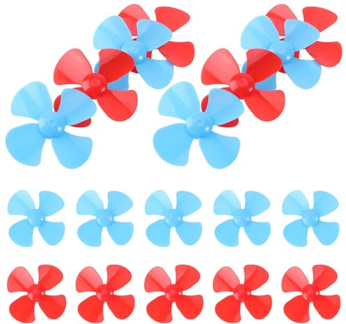 NESTINGHO 48pcs Miniature Shaft Propellers Plastic Ship Model Propellers Electric Toy Accessories for Model Airplane and Drone Spare Parts Random Color