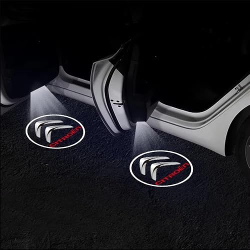 LGFDC 2 Stück Autotür Licht Projektor Logo Türbeleuchtung für Citroen C1 C2 C3 C4 C5 C6 C8 C4L DS3 DS4 DS5 DS5LS DS6, Auto Begrüßungstürlicht Tür Laser Willkommen Licht Beleuchtung