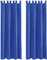 Bestlivings Blickdichte Gardine im 2er Pack mit Schlaufen (140x145 cm/Blau), in vielen Farben