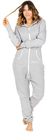 Moniz Damen Jumpsuit, Onesie, Overall (XS, grau)